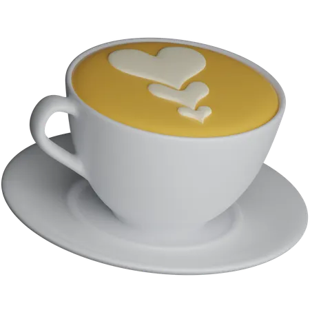 Cappuccino Coffee  3D Icon