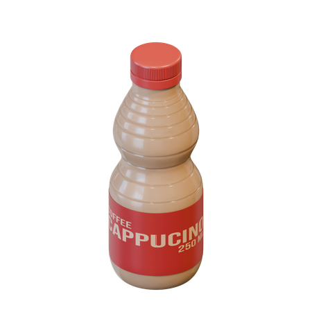 Cappuccino-Kaffee in einer Flasche  3D Icon