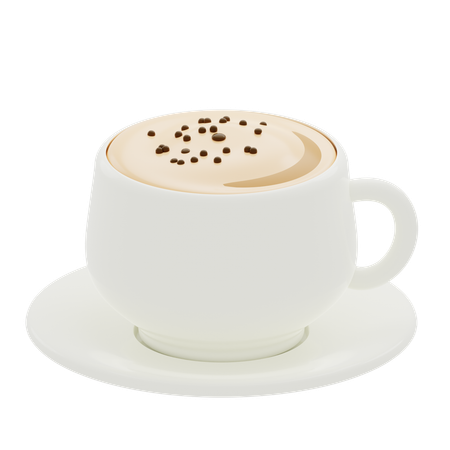 Capuccino quente  3D Icon