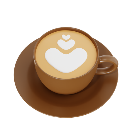 Cappucino Coffee  3D Icon