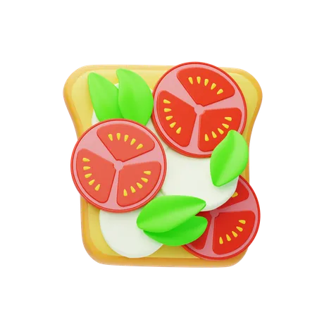 Caprese Toast  3D Icon