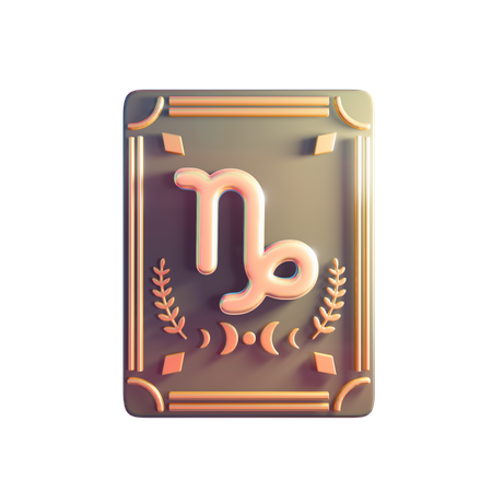 염소자리 점성술 기호  3D Icon
