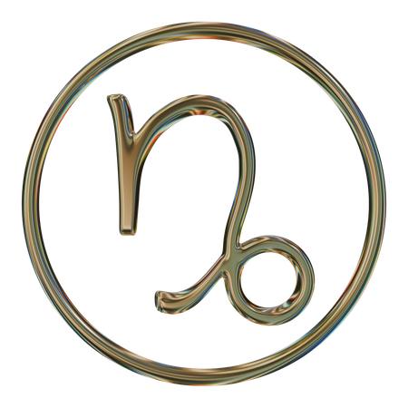 Icône 3d du zodiaque Capricorne  3D Icon