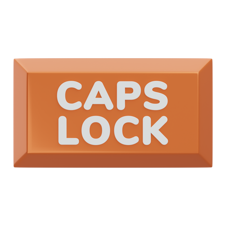 Caps Lock Keyboard Key  3D Icon