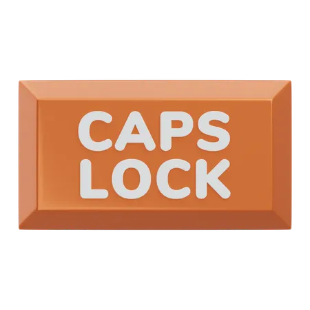 CapsLock キーボードキー  3D Icon