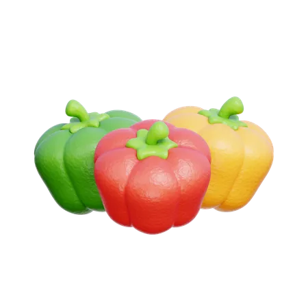 Capsicum  3D Icon