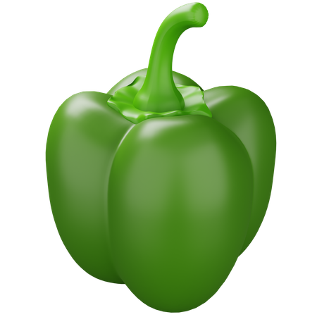 Capsicum Green 3D Icon