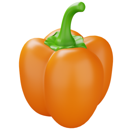 Pimentão laranja  3D Icon