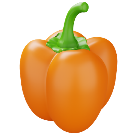 Capsicum Orange  3D Icon