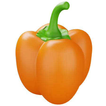 Capsicum Orange  3D Icon