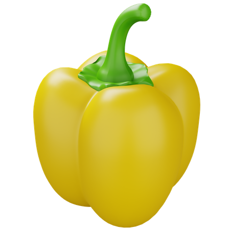Capsicum Yellow  3D Icon