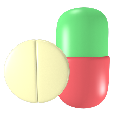 Comprimidos de cápsulas  3D Illustration