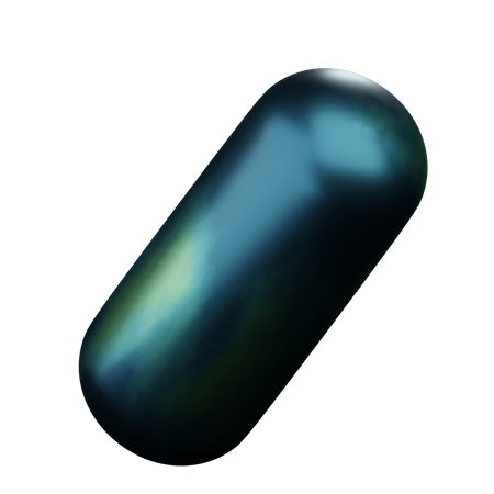 Capsule Abstract Shape  3D Icon