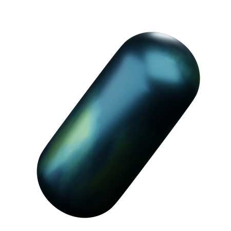 Capsule Abstract Shape  3D Icon