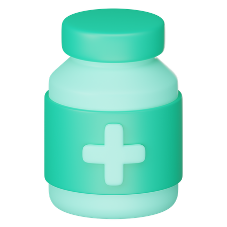 Capsule Bottle  3D Icon