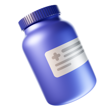 Capsule Bottle  3D Icon