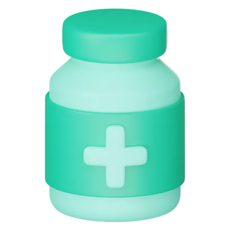 Capsule Bottle  3D Icon