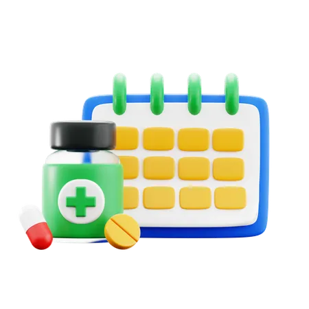 Capsule Calendar  3D Icon