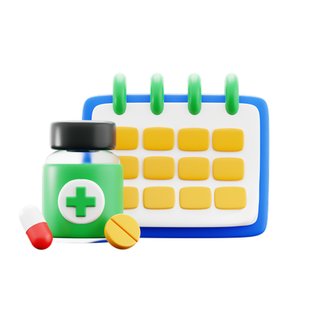 Capsule Calendar  3D Icon