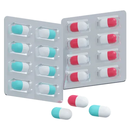 Comprimé capsule  3D Icon