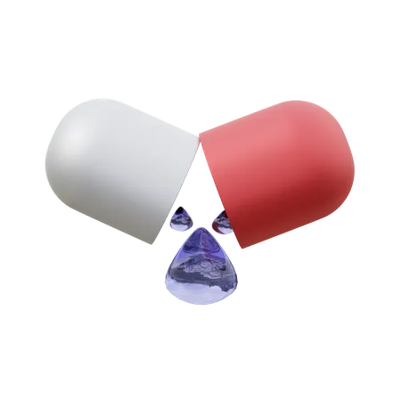 Capsule Medicine  3D Icon