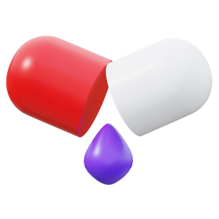 Capsule Medicine  3D Icon