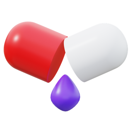 Capsule Medicine  3D Icon