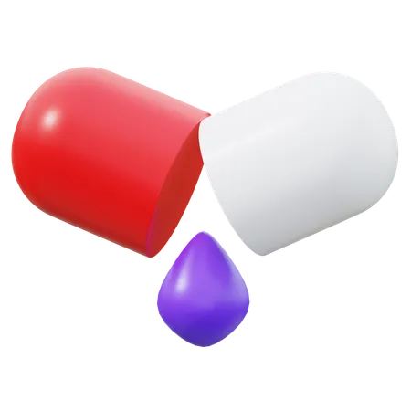 Capsule Medicine  3D Icon