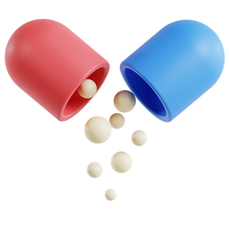Capsule Open  3D Icon
