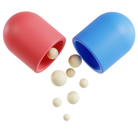 Capsule Open  3D Icon