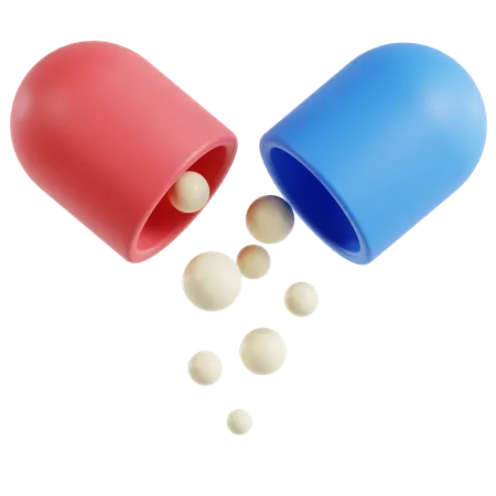 Capsule Open  3D Icon