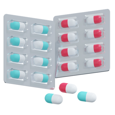 Capsule Tablet  3D Icon