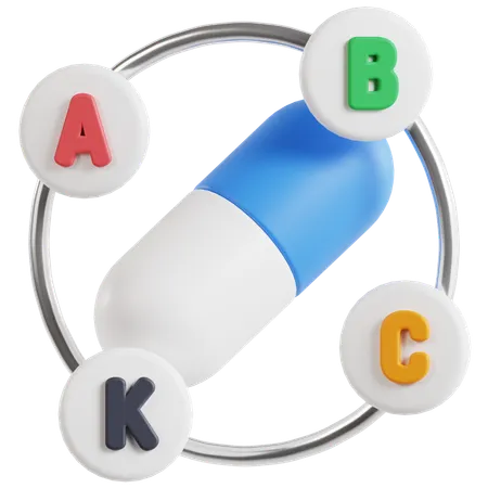 Capsule Vitamins  3D Icon