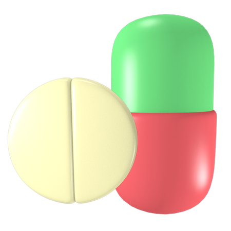 Capsules Pills 3D Illustration