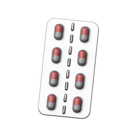 Capsules Strip  3D Icon