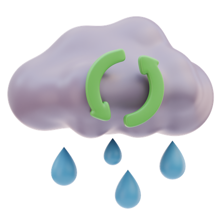 Captação de água da chuva  3D Icon