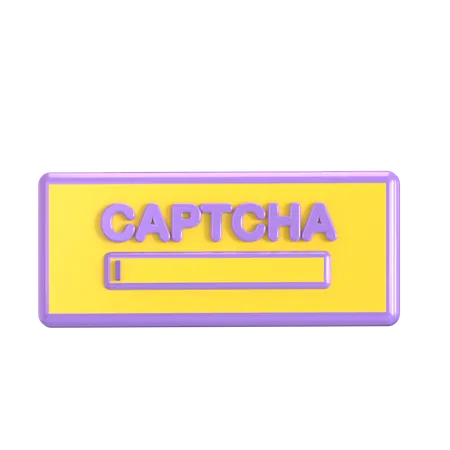 Captcha 3 D Illustration Good For Cyber Security Design 3D Icon