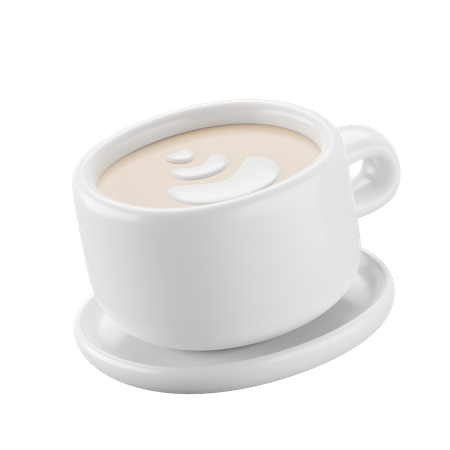 Capuccino quente  3D Icon