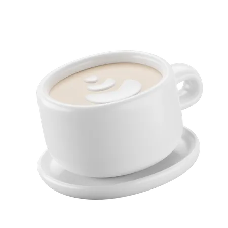 Capuchino caliente  3D Icon