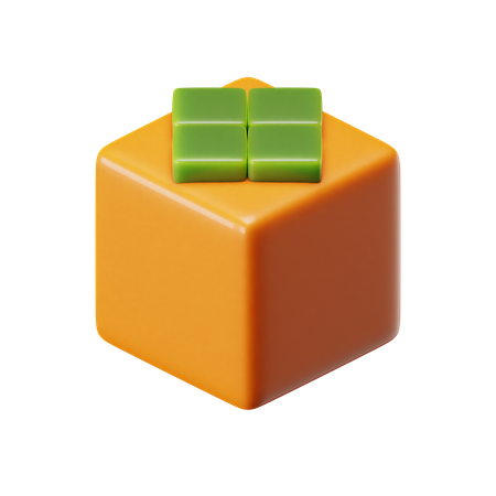 Caqui cubo  3D Icon
