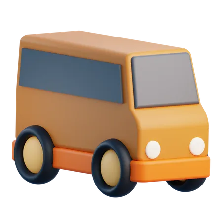 3 D Car With Isolated Background 3D Icon