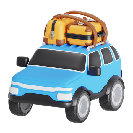 자동차와 짐  3D Icon