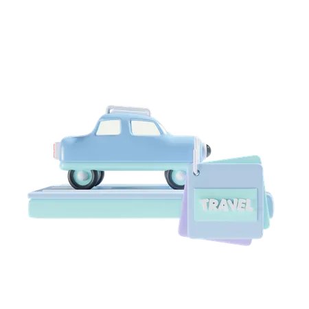 Car And Memo  3D Icon