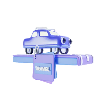 Car And Memo 3 D Illustration 3D Icon