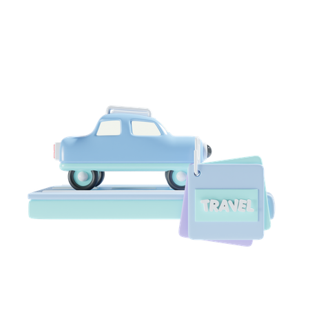 Car And Memo  3D Icon