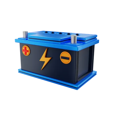 Car Battery 3D Illustration