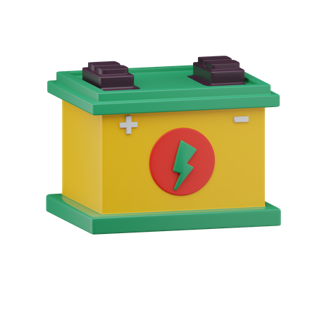 Car Battery 3D Icon