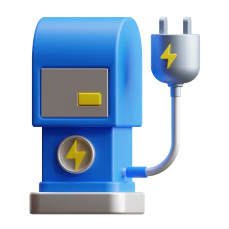Car Charger Icon With 3 D Style 3D Icon