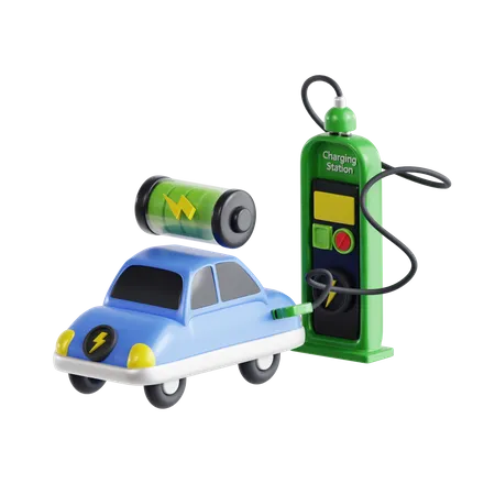 Car Charging  3D Icon