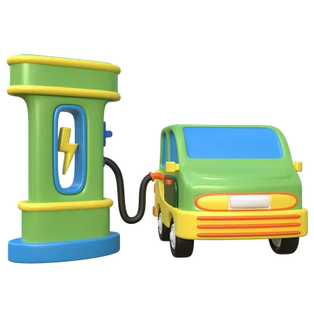 Car Charging  3D Icon